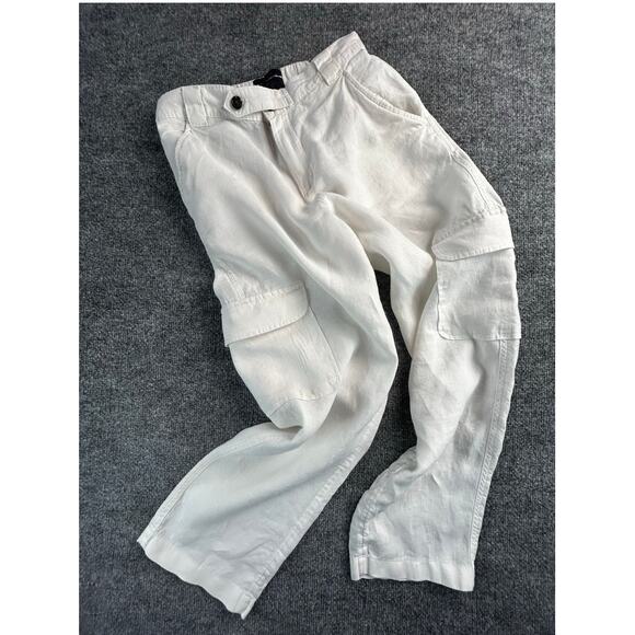 Rachel Roy Pants - Rachel Roy Women's Linen Cargo Pants White Size 2 Cropped Utility